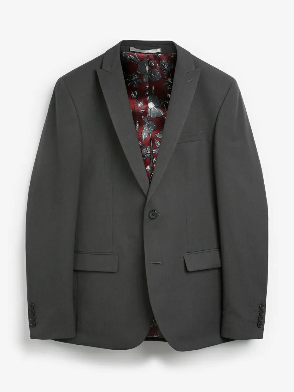 Next Skinny Fit Two Button Suit Jacket^ Grey Suits|Suits & Tuxedos