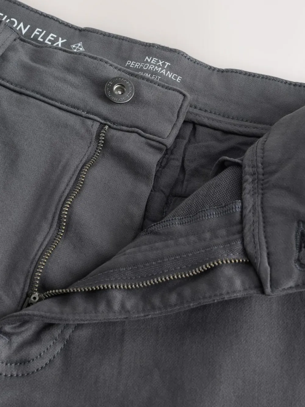 Sale Next Slim Fit Slim Fit Motionflex Strech Cargo Trousers Charcoal Grey