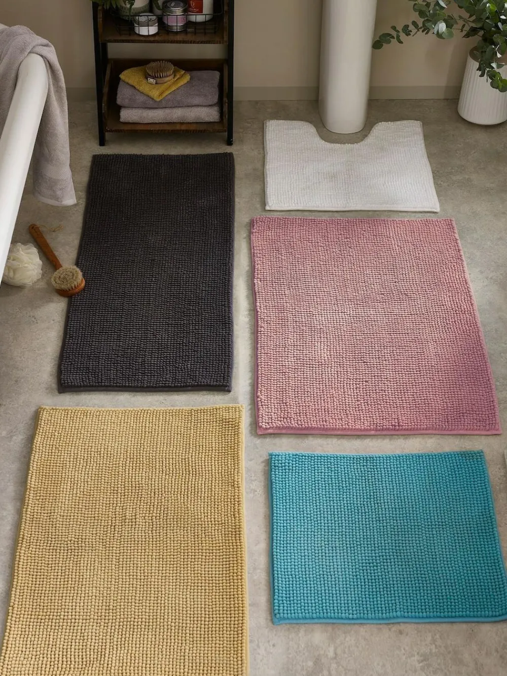 Best Next Charcoal Grey Super Plush Bath Bobble Mat