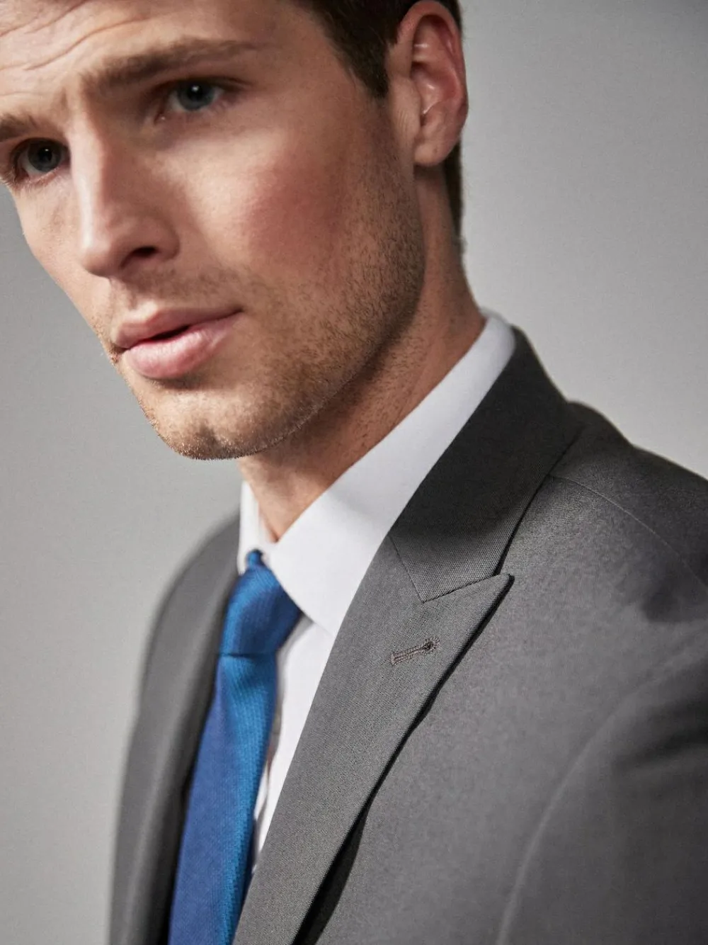 Next Tailored Fit Two Button Suit Jacket^ Grey Suits