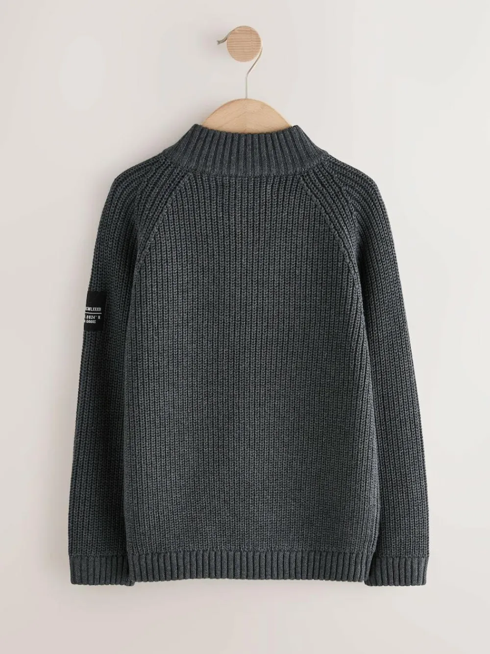 Next Utility Zip Neck Knitted Jumper (3-16yrs)^BOY Knitwear & Sweaters|Knitwear