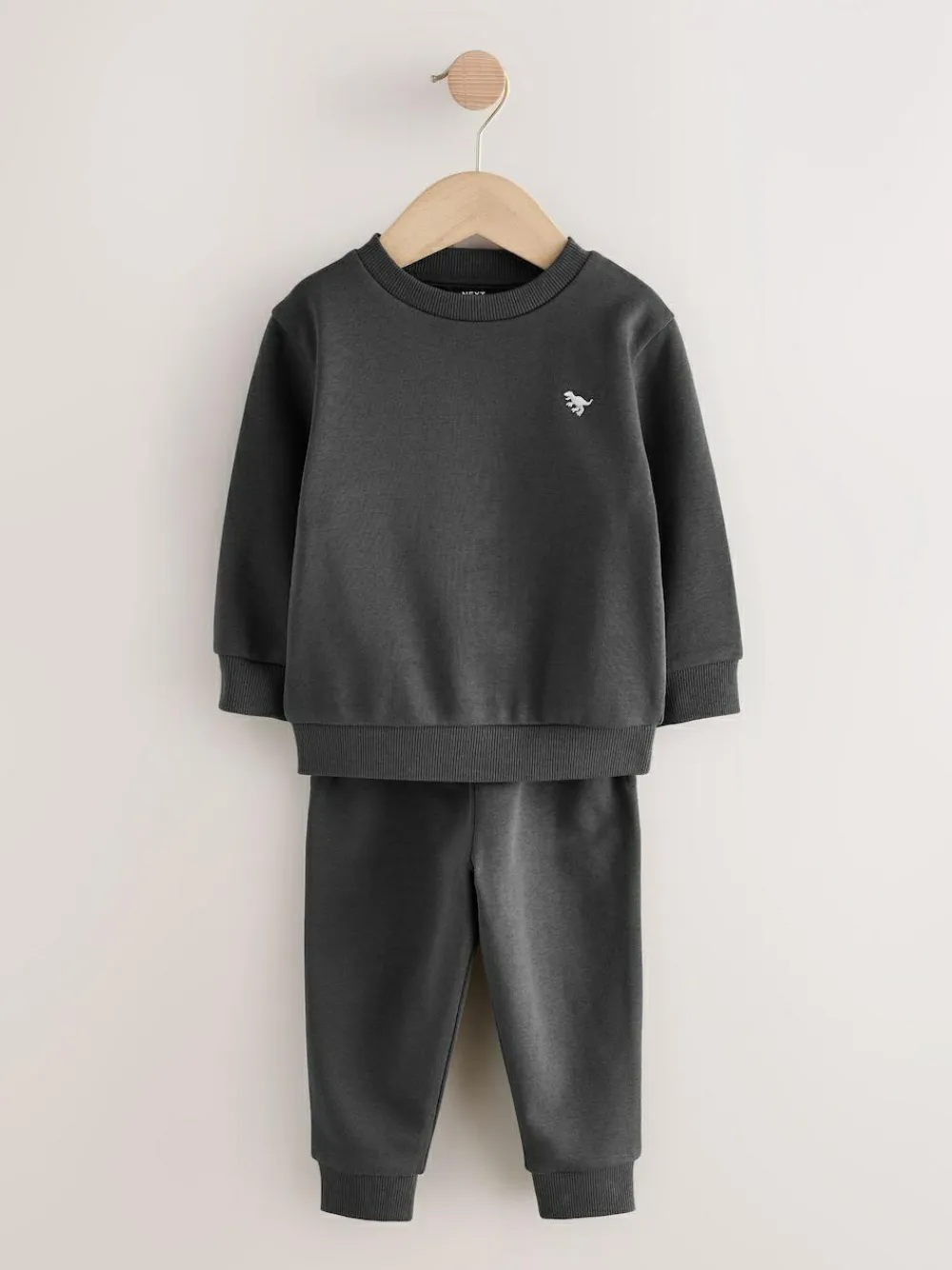 Clearance Next Sweatshirt and Joggers Set 2 Pack (3mths-7yrs) Charcoal Grey/Green
