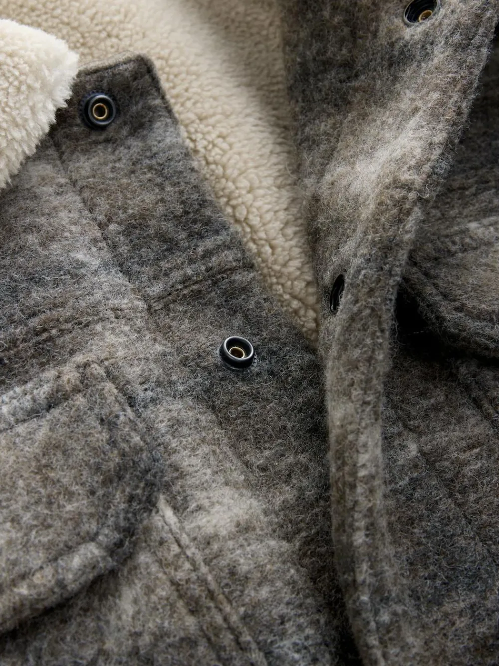 Sale Next Check Borg Lined Trucker Jacket