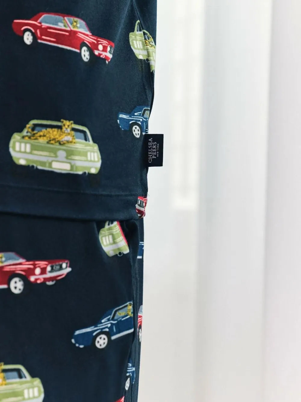 Chelsea Peers Blue Driving Leopards Print Short Pyjamas Set^ Pyjamas