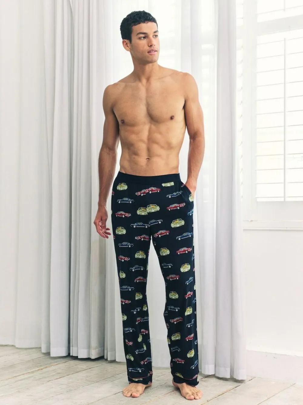 Chelsea Peers Blue Driving Leopards Print Long Pyjama Bottoms^ Pyjamas