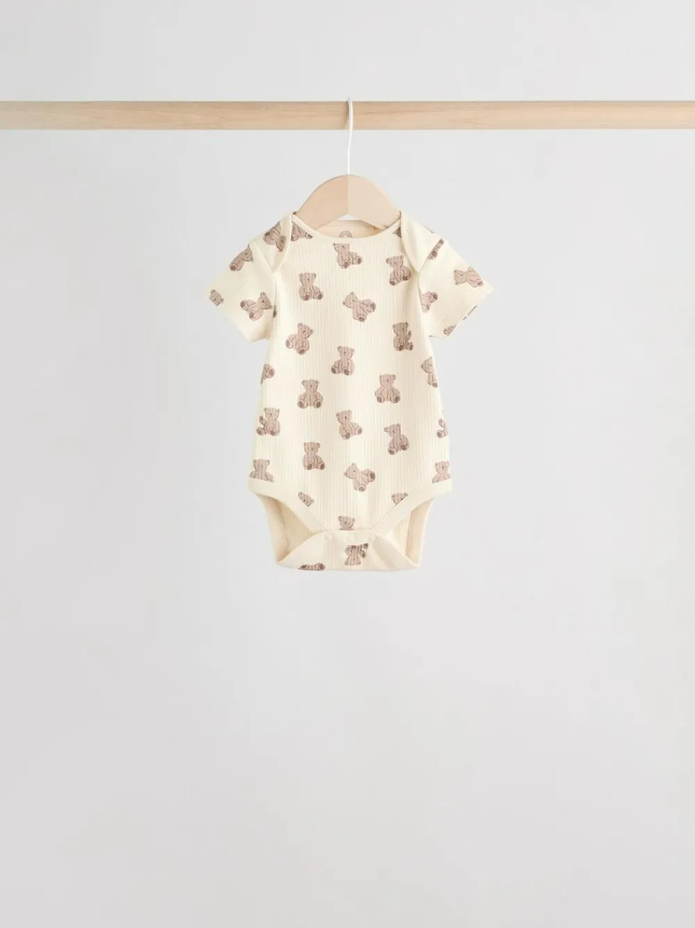 Next Chocolate Brown Baby Short Sleeve Bodysuits 5 Pack^BOY Bodysuits & Vests|Vests
