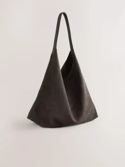 Clearance Next Chocolate Brown Faux Suede Slouchy Shoulder Bag