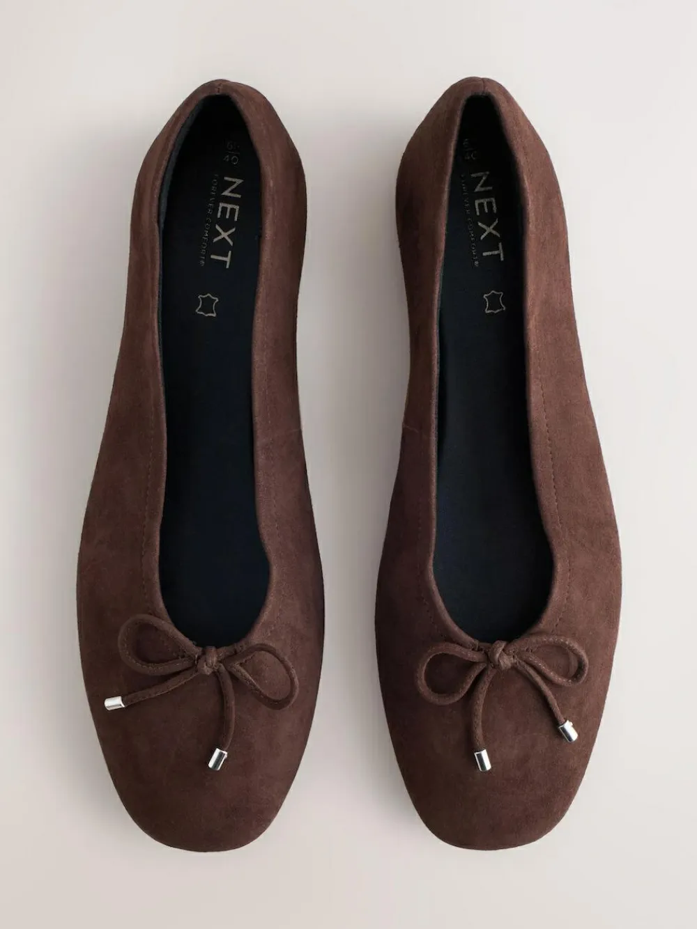 Discount Next Forever Comfort® Suede High Cut Ballet Flats Chocolate Brown