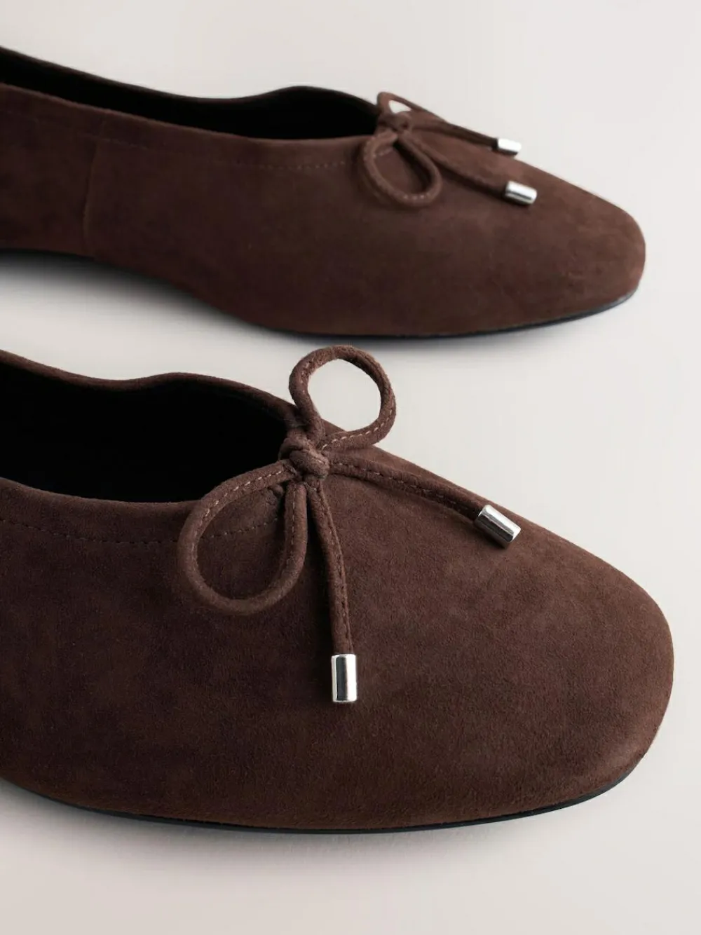 Discount Next Forever Comfort® Suede High Cut Ballet Flats Chocolate Brown