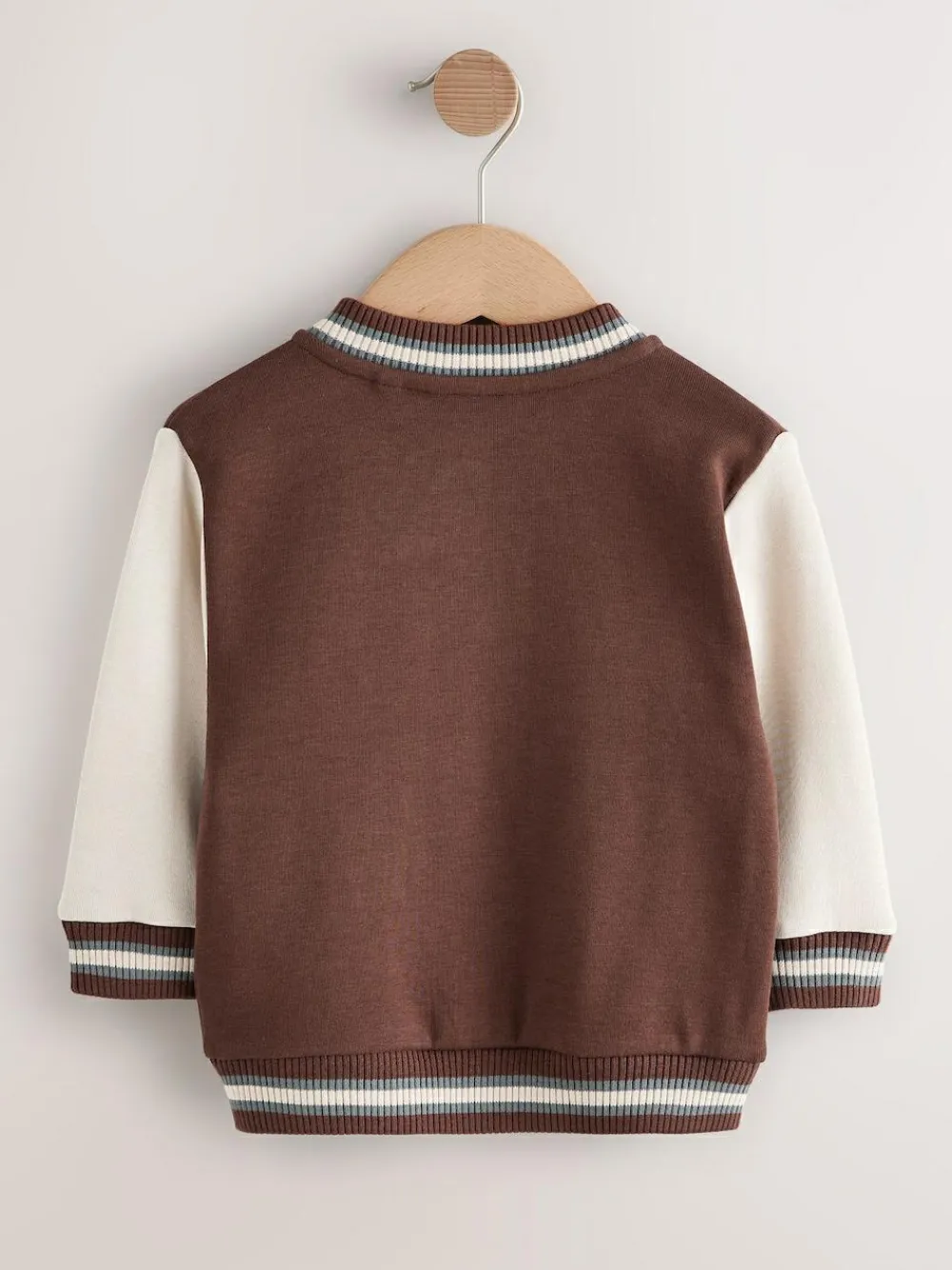 Discount Next Jersey Bomber Jacket (3mths-7yrs) Chocolate Brown