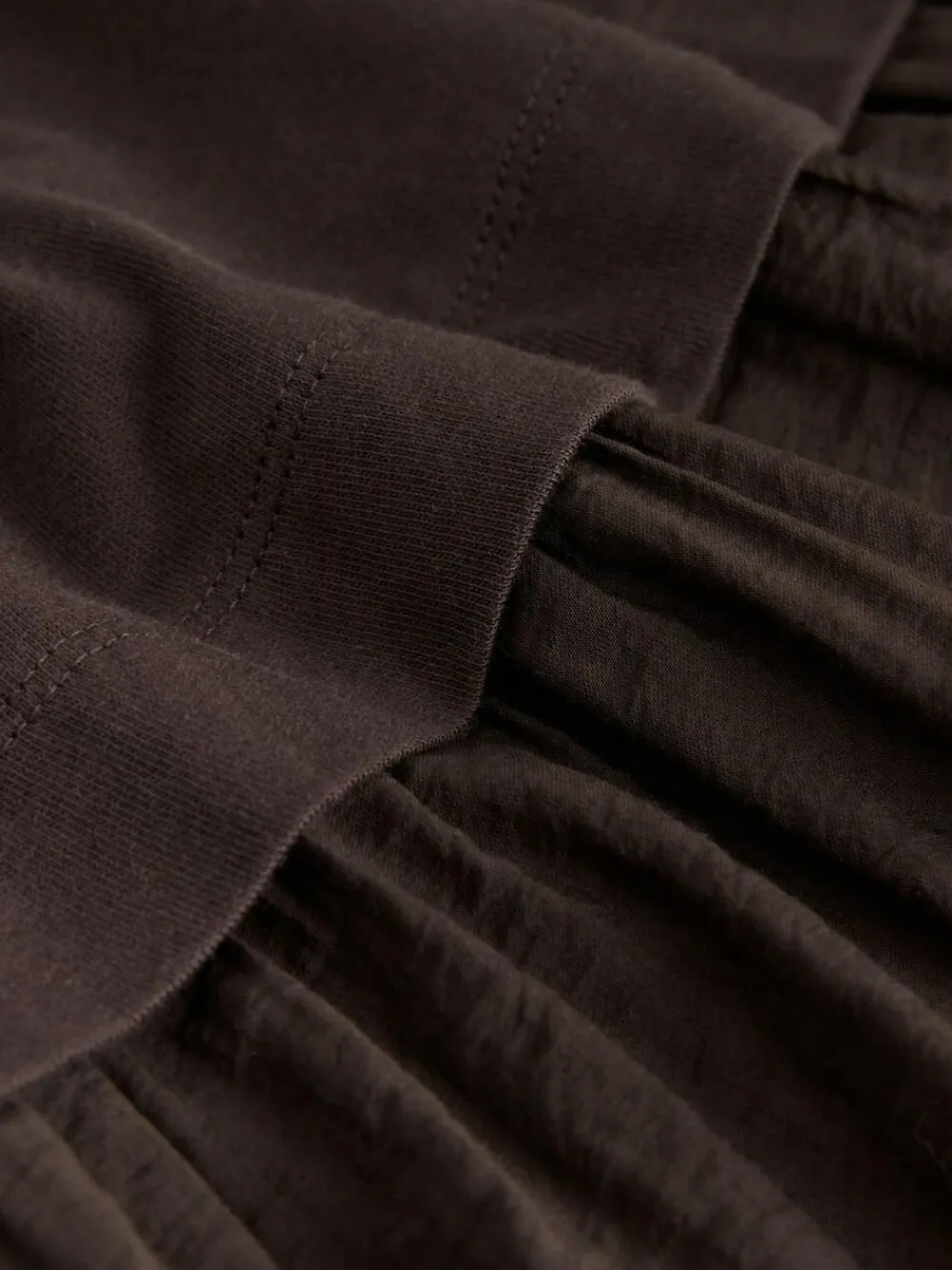 New Next Jersey Two In One T-Shirt Dress Chocolate Brown
