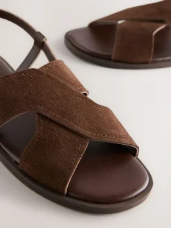 Next Standard/Wide Fit Stitched Slingback Sandals^Women Wide Fit & Extra Wide Fit