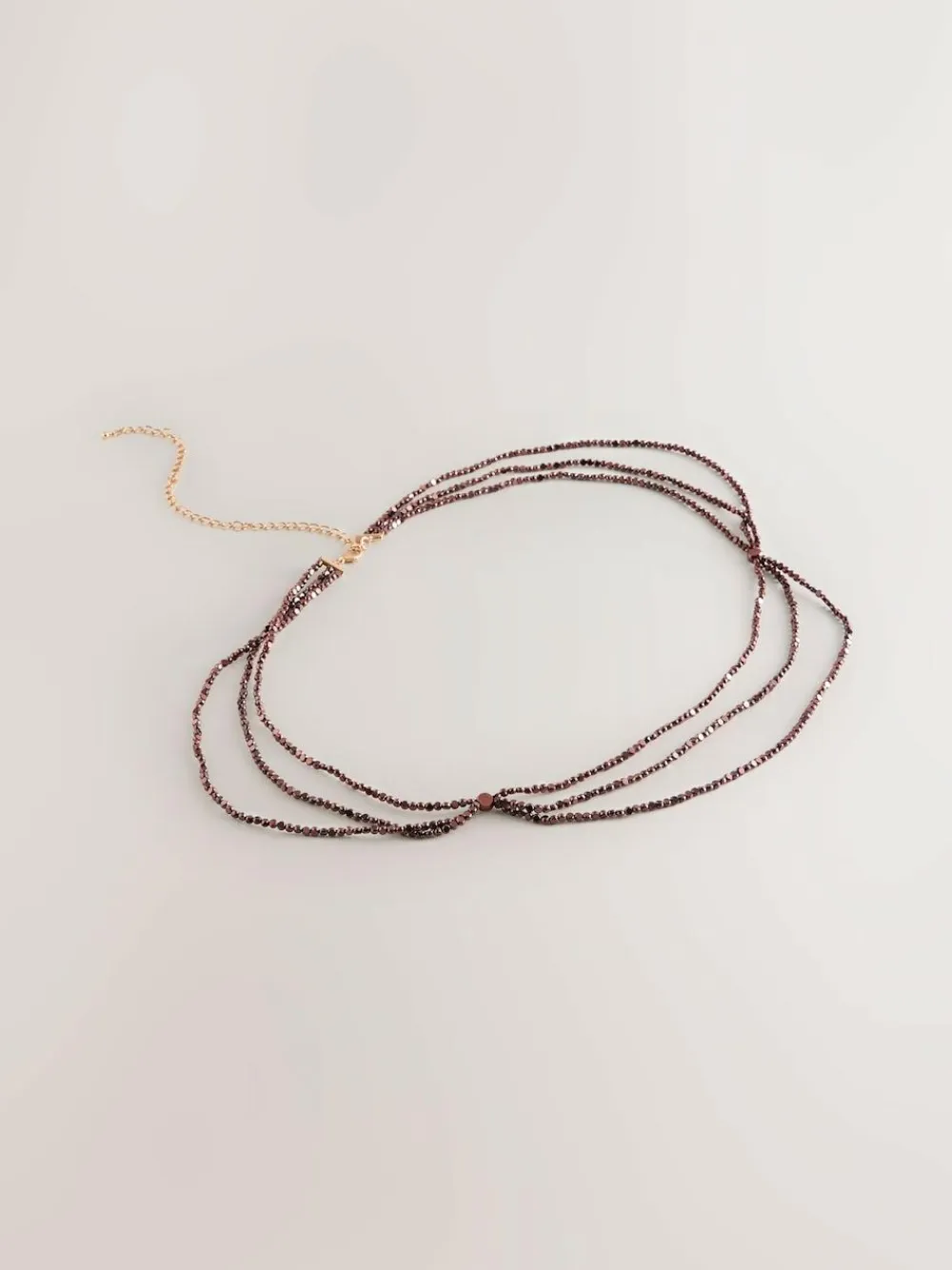 Next Metallic Skinny Tiered Beaded Belt^Women Belts