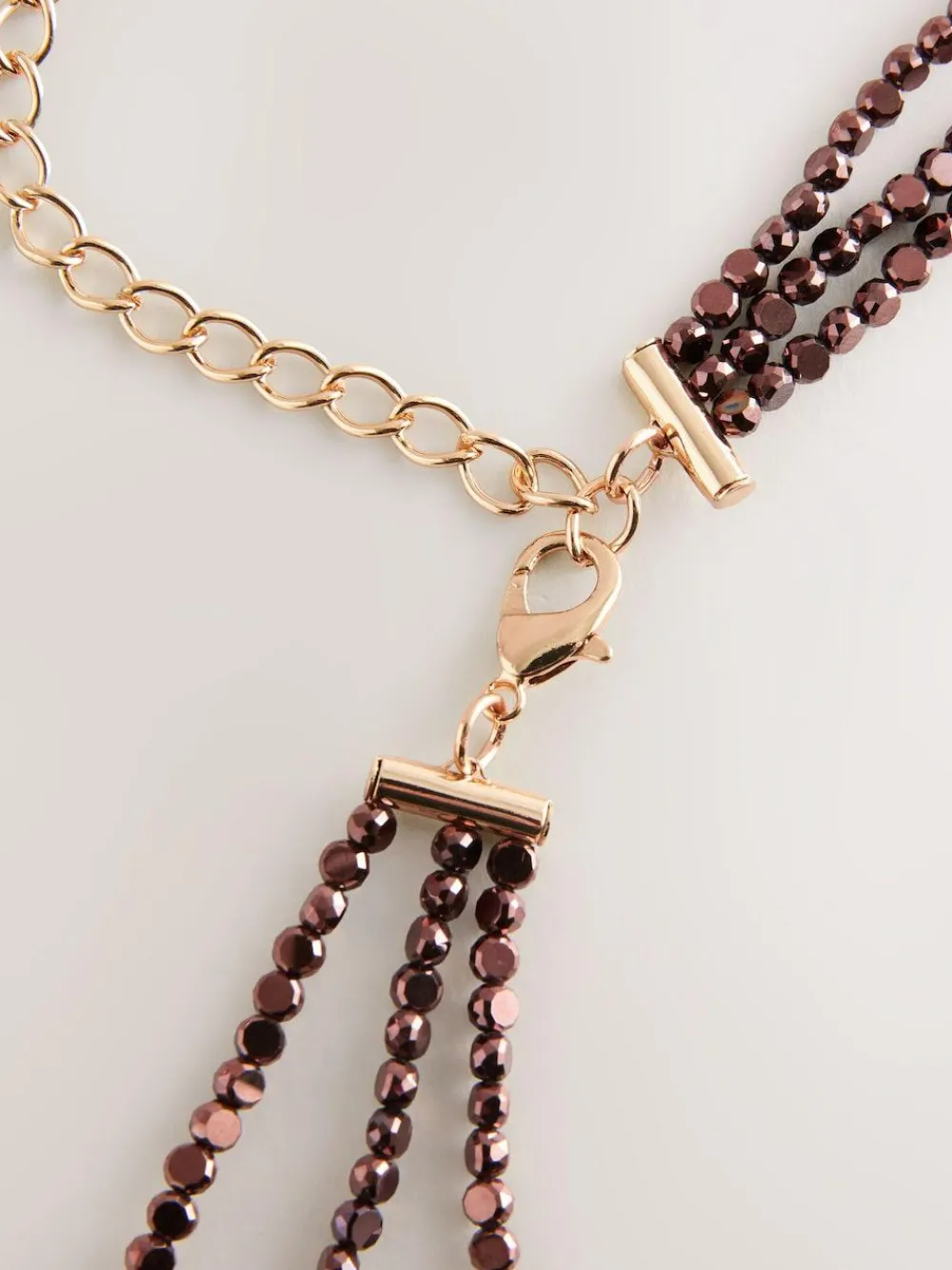 Next Metallic Skinny Tiered Beaded Belt^Women Belts