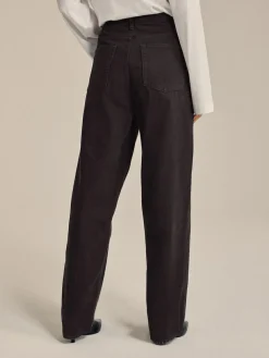 Discount Next Mid Rise Wide Leg Baggy Jeans Chocolate Brown