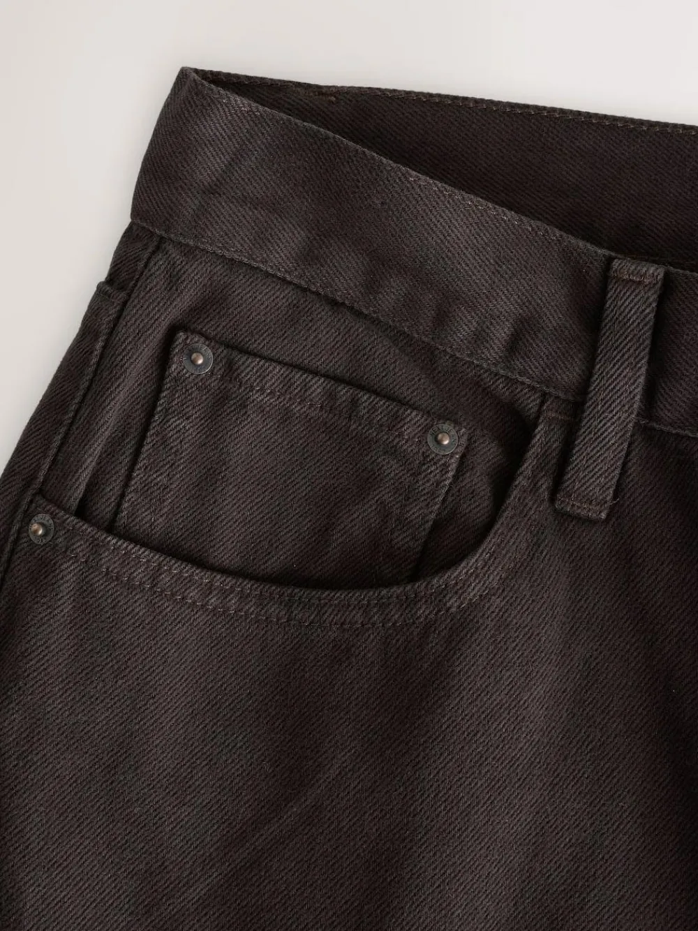 Discount Next Mid Rise Wide Leg Baggy Jeans Chocolate Brown