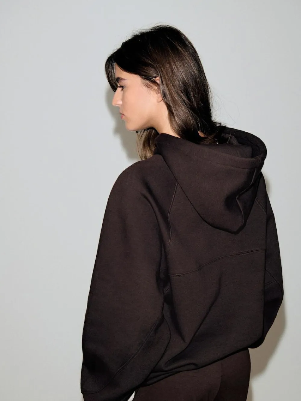 Online Next Relaxed Fit Heavyweight Regular Length Hoodie Chocolate Brown