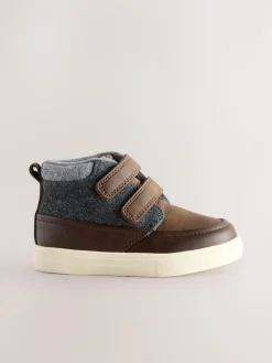 Next Chocolate Brown Standard Fit (F) Touch Fastening Boots^BOY Baby Boots|Boots