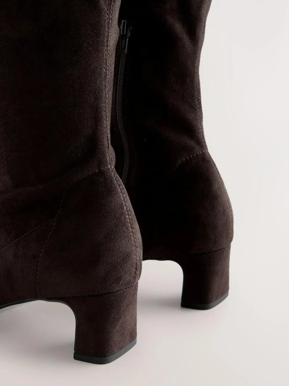 Hot Next Standard/Wide Fit Forever Comfort® Chisel Toe Knee Sock Boots Chocolate Brown