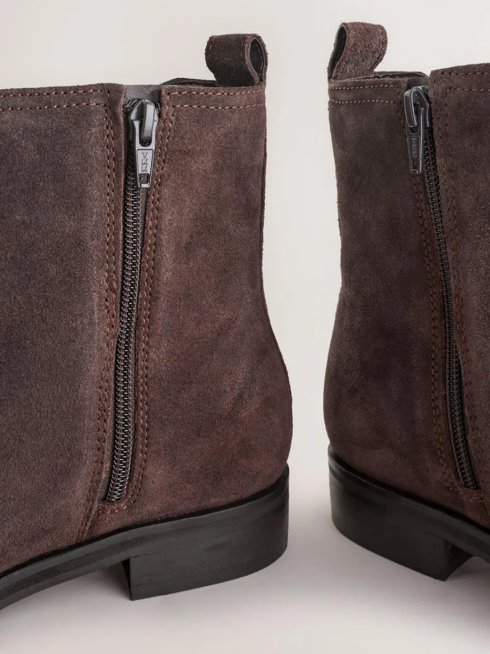 Discount Next Chocolate Brown Suede Standard/Wide Fit Forever Comfort® Chelsea Ankle Boots