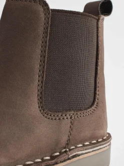 Next Wide Fit (G) Warm Lined Leather Chelsea Boots^BOY Baby Winter Clothing|Baby Boots