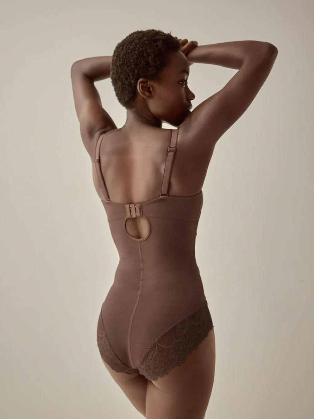 Next DD+ Firm Tummy Control Lightly Padded Lace Body^Women Shapewear