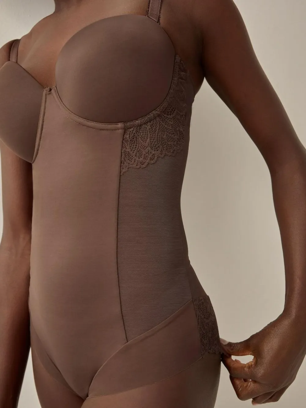 Next DD+ Firm Tummy Control Lightly Padded Lace Body^Women Shapewear