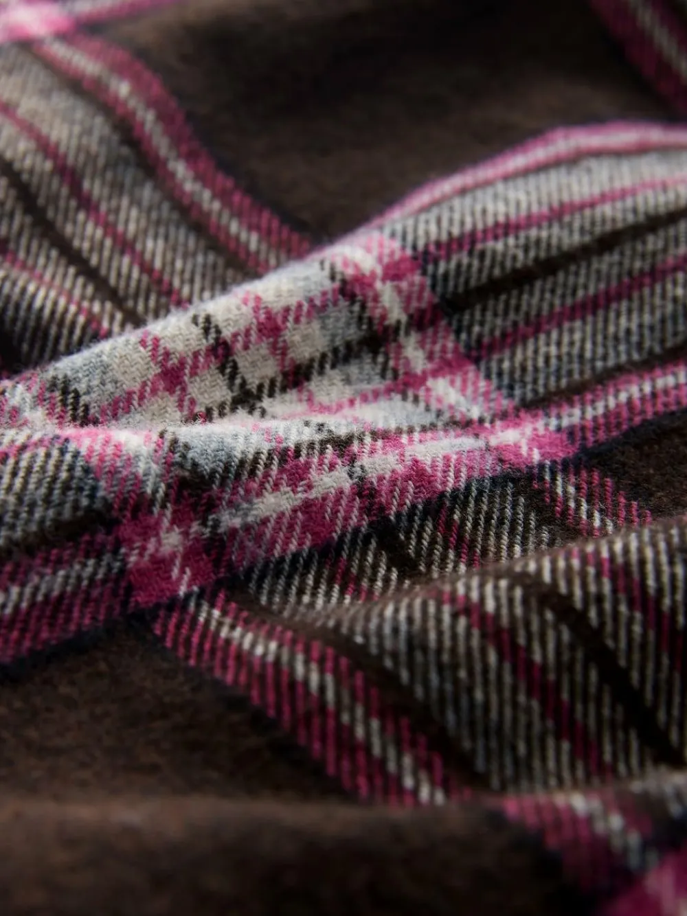Next Chocolate/Pink Check Mini Skirt^Women Skirts