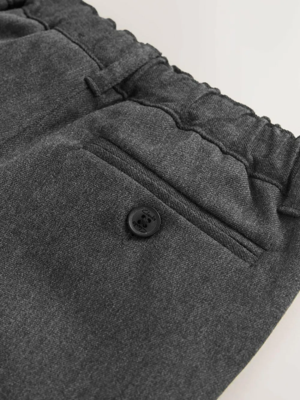 Clearance Clarks 2 Pack Regular Fit Fastening School Trousers Grey