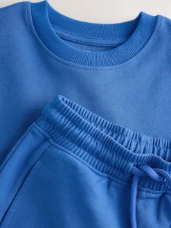 Best Next Relaxed Fit Heavyweight T-Shirt and Shorts Set (3-16yrs) Cobalt Blue