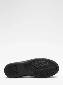 Converse Black Leather High Top Youth Trainers^BOY School Shoes|Boys Shoes