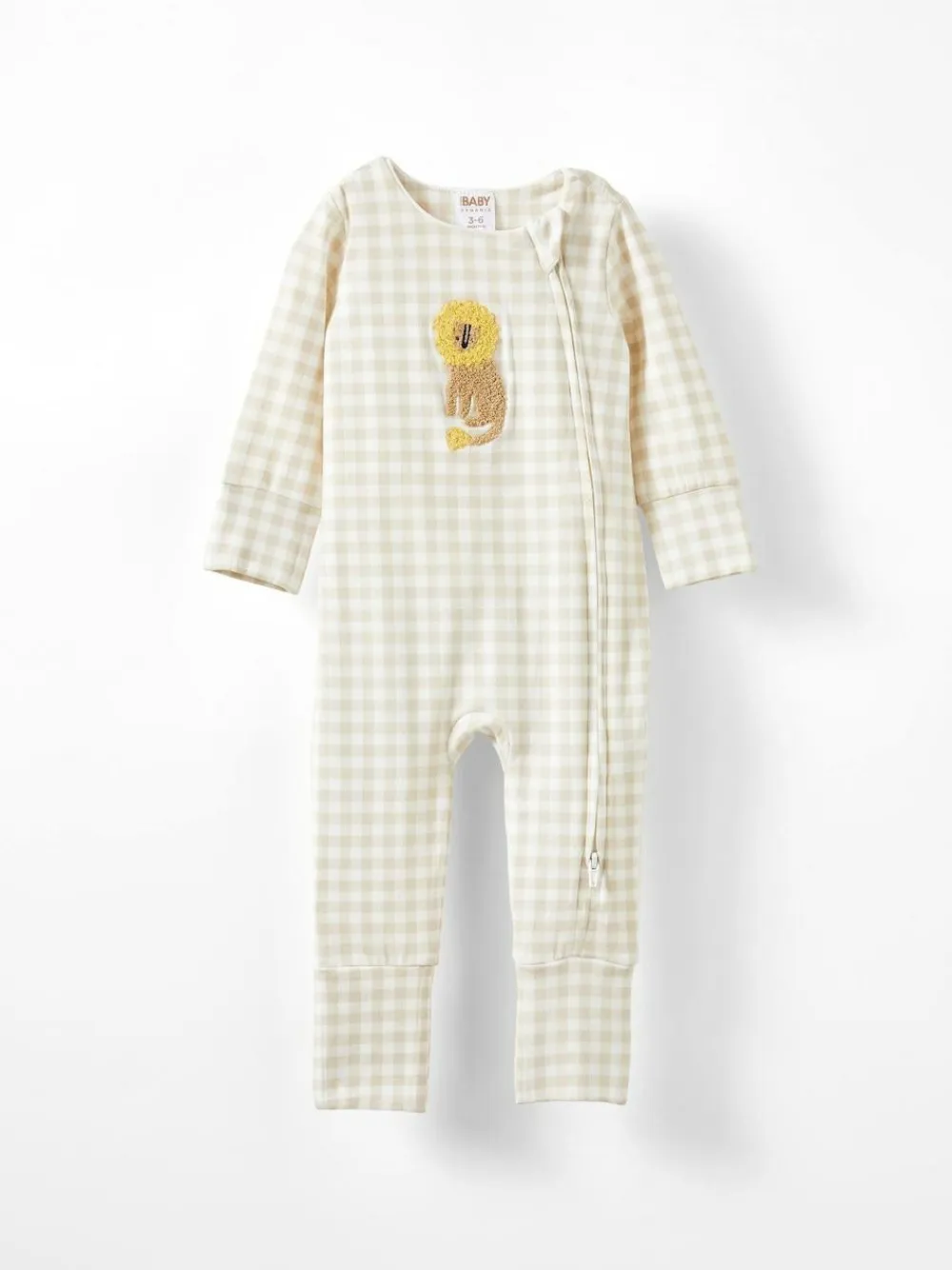 Sale Cotton On Long Sleeve Zip Romper Cream Dove