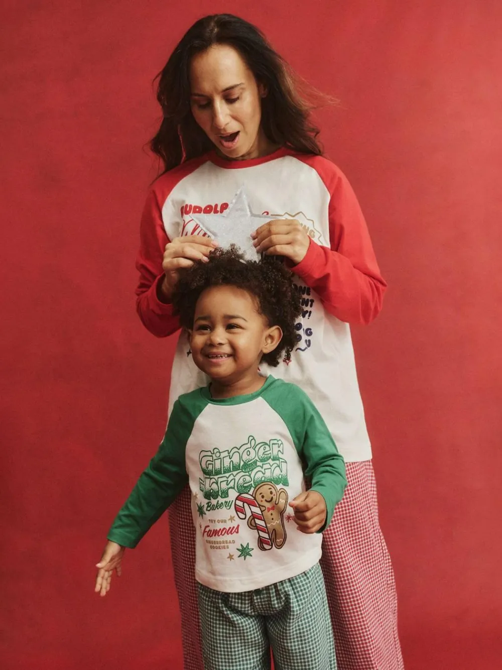 Online Cotton On Adult Matching Family Christmas Raglan Long Sleeve Pyjamas Set Green