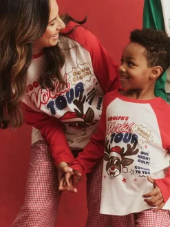 Online Cotton On Adult Matching Family Christmas Raglan Long Sleeve Pyjamas Set Green