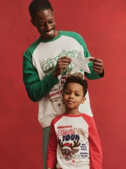 Cotton On Kids Matching Family Christmas Raglan Long Sleeve Pyjamas^BOY Nightwear