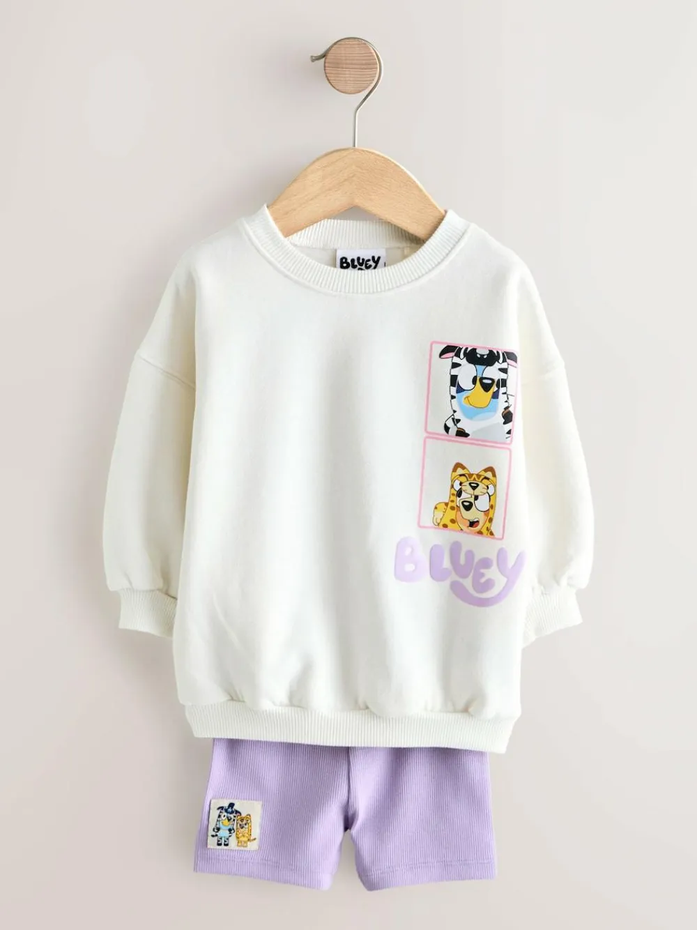 Next Cream Bluey Shorts Set (12mths-7yrs)^ Shorts|Shorts & Skirts