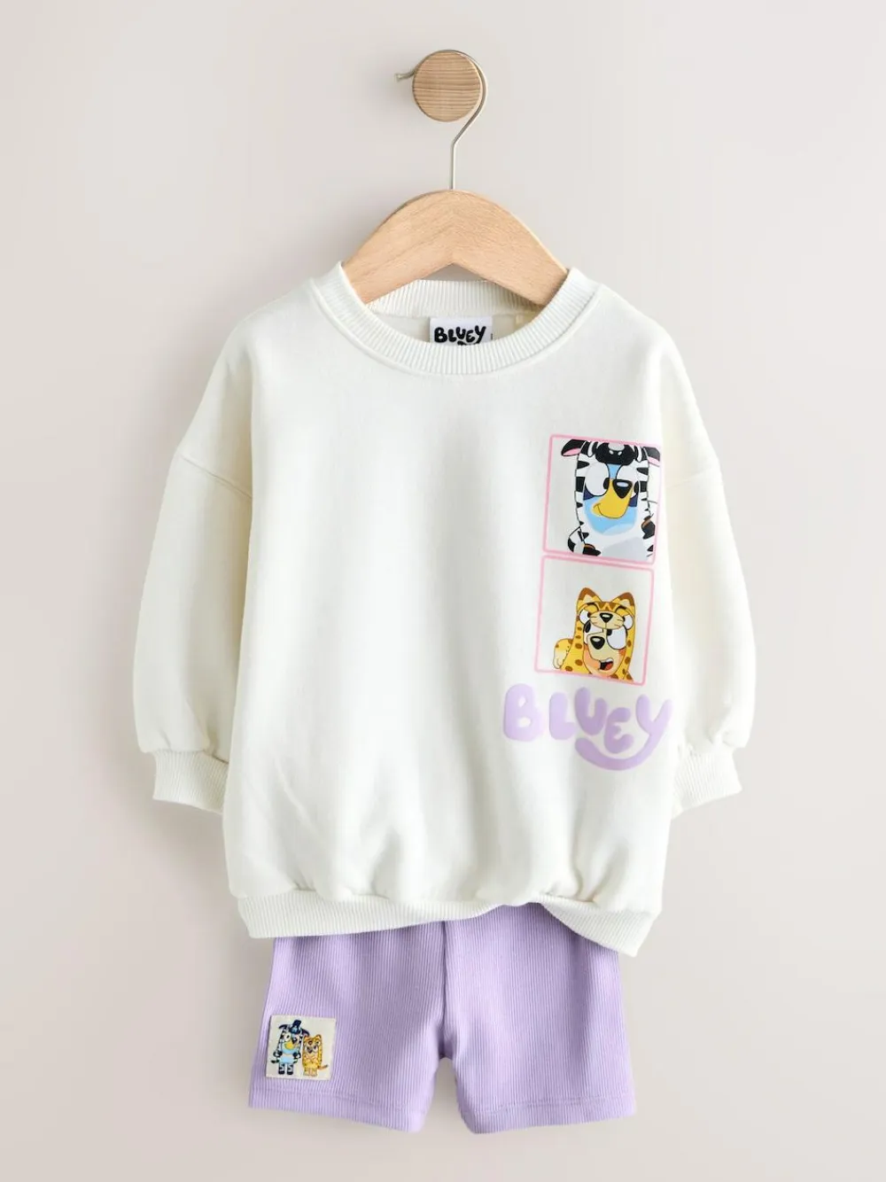 Next Cream Bluey Shorts Set (12mths-7yrs)^ Shorts|Shorts & Skirts