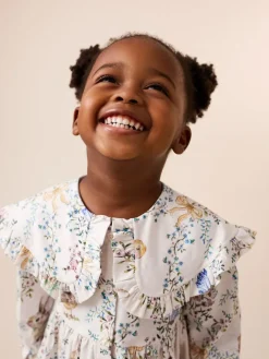Hot Next Cream Easter Collared Dress (3mths-7yrs)