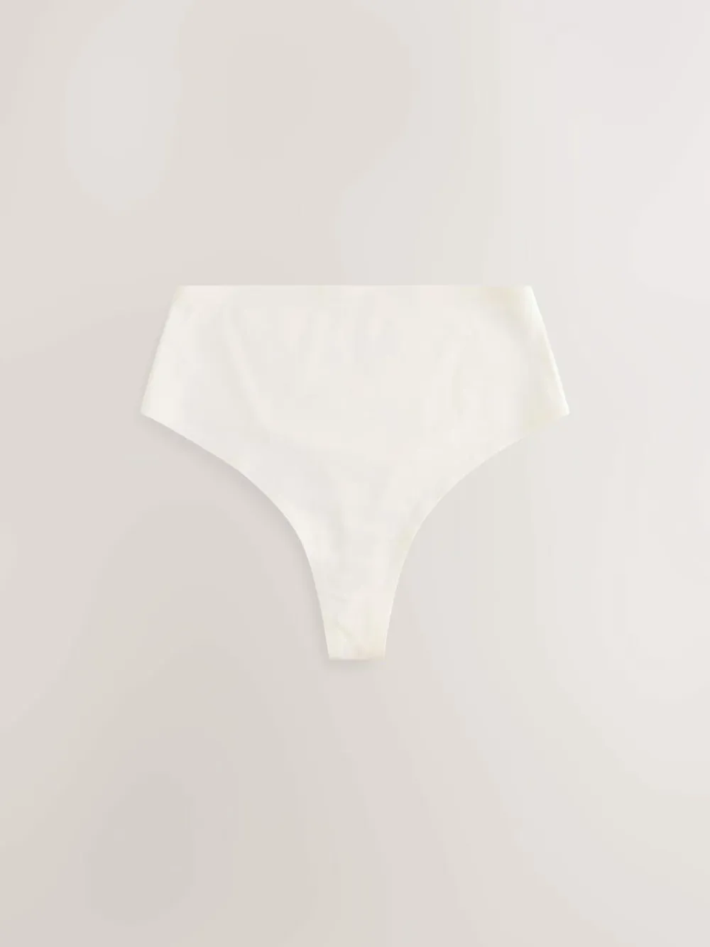 Hot Next High Waist Thong Shaping Tummy Control Premium Cotton Blend Knickers Cream