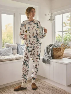 Next Long Sleeve Pyjamas^Women Pyjamas|All Night & Lounge