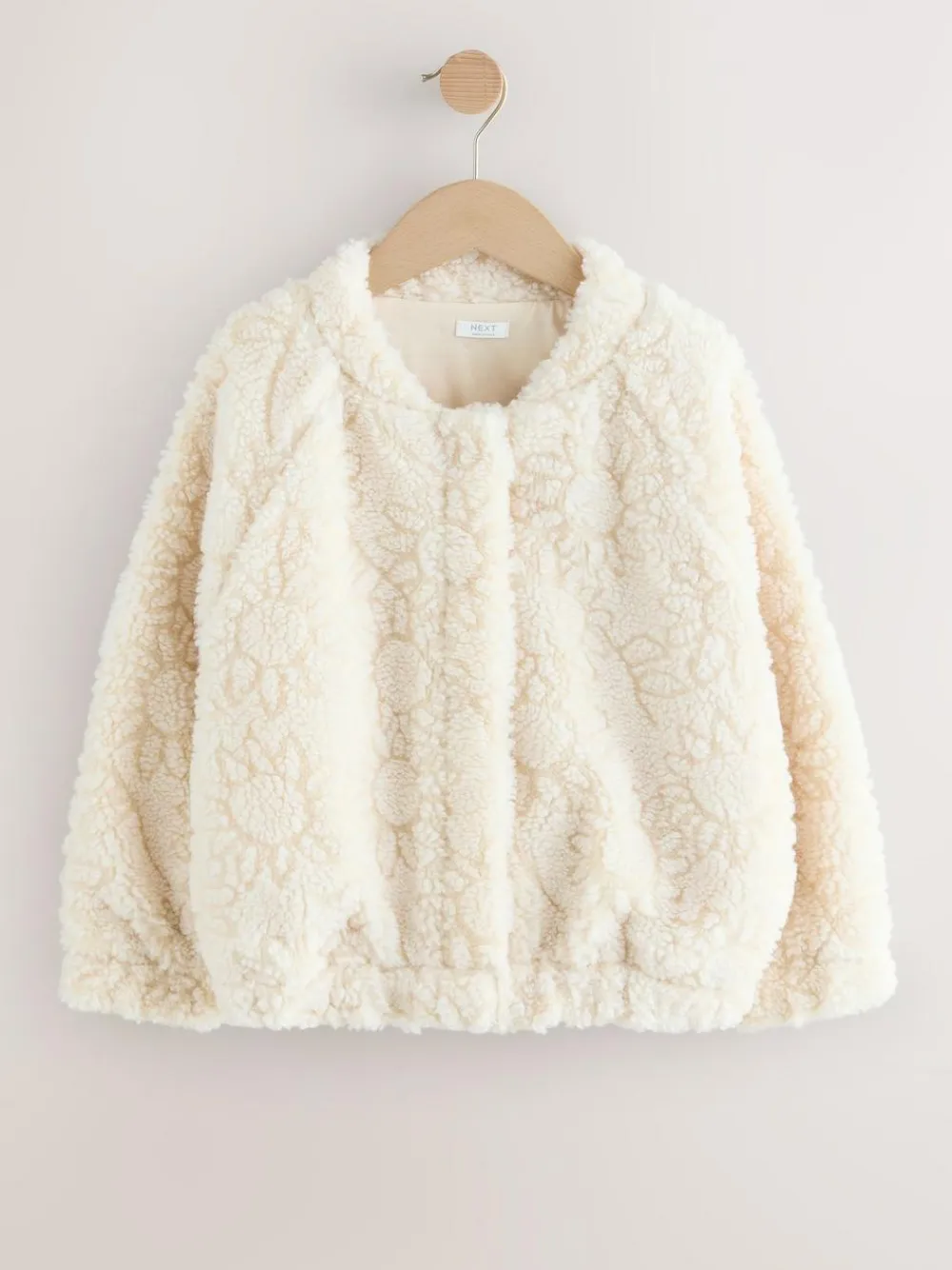 Next Cream Sunflower Borg Jacket (3-16yrs)^ Jackets & Coats|Snowsuits & Coats