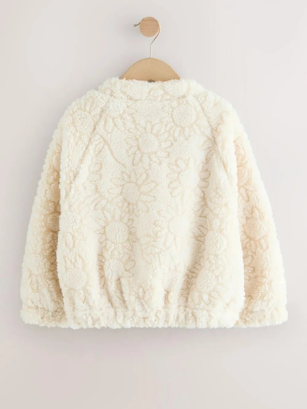 Next Cream Sunflower Borg Jacket (3-16yrs)^ Jackets & Coats|Snowsuits & Coats