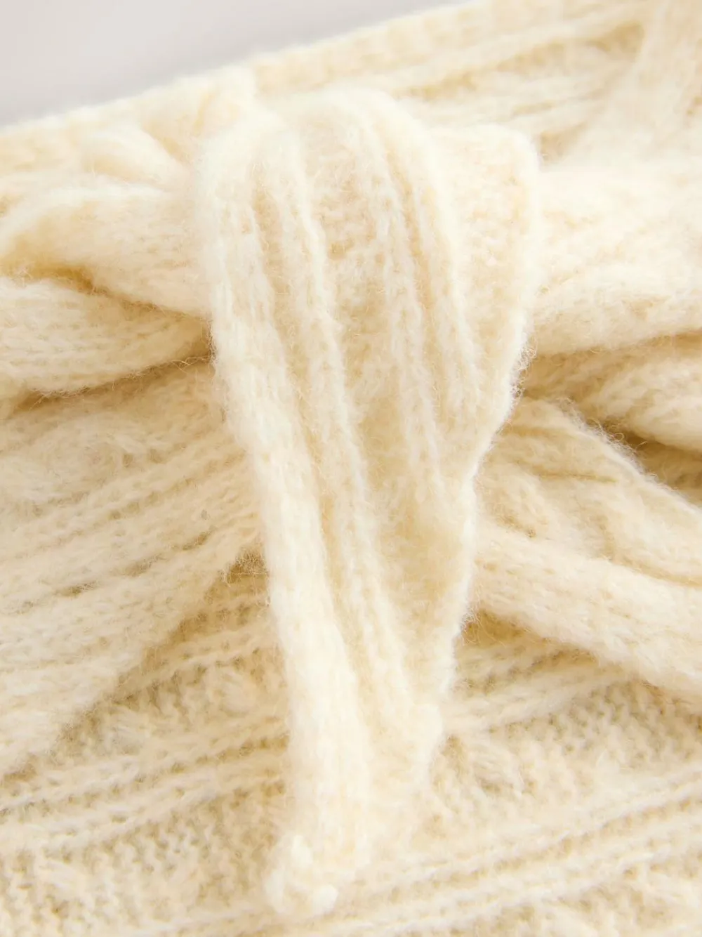 Next Cream Triangle Tie Scarf (3-16yrs)^ Hats