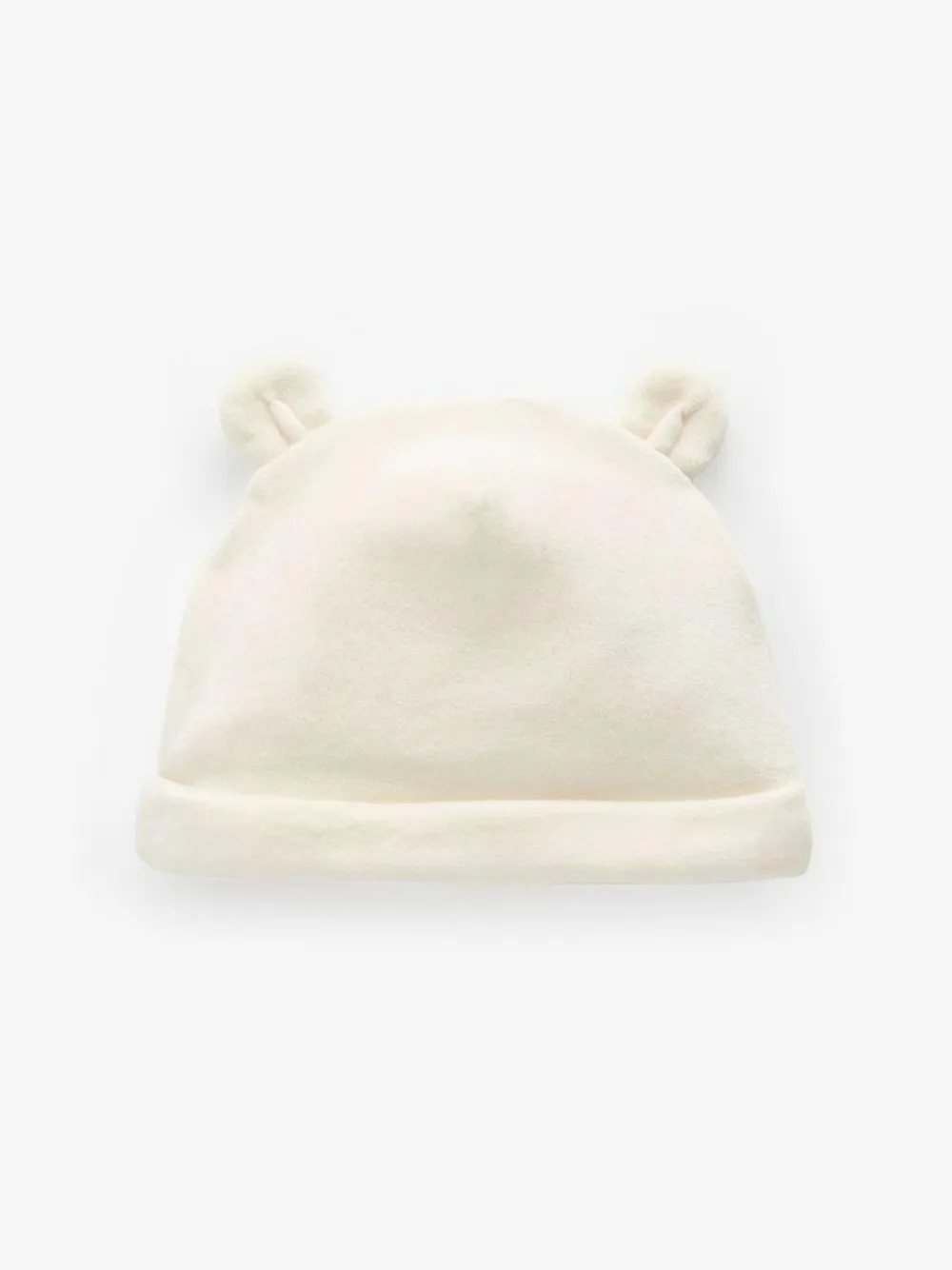 Next Cream Velour Baby Beanie Hats 2 Pack (0-12mths)^BOY Unisex|Hats & Scratch Mitts