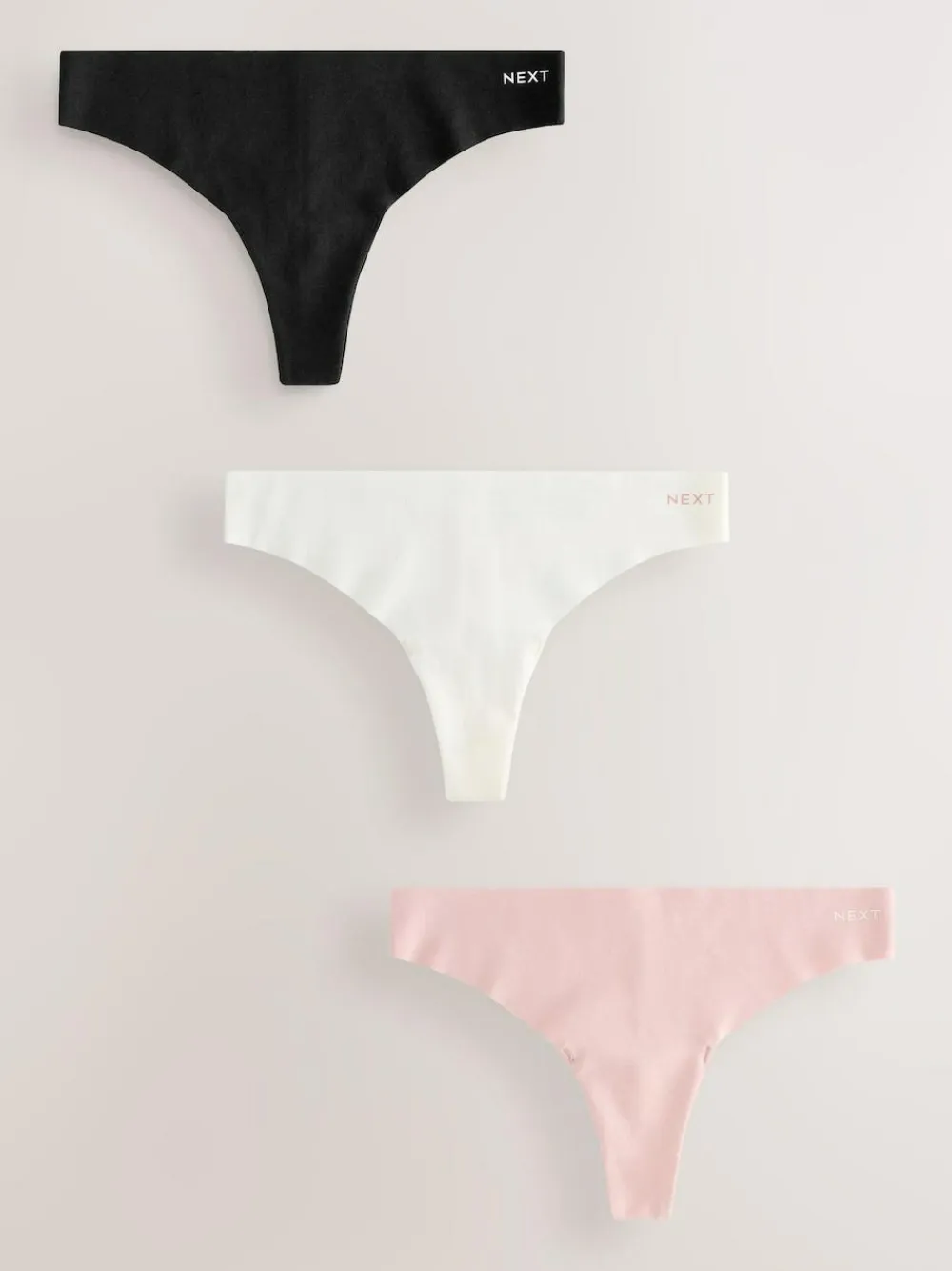 Next Thong Cotton Rich No VPL Knickers 3 Pack^Women Panties