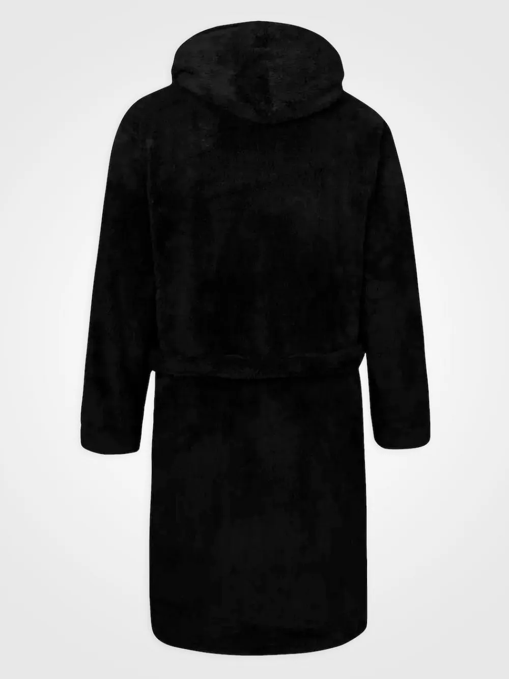 Hot D555 Newquay 1 Supersoft Dressing Gown With Hood Black
