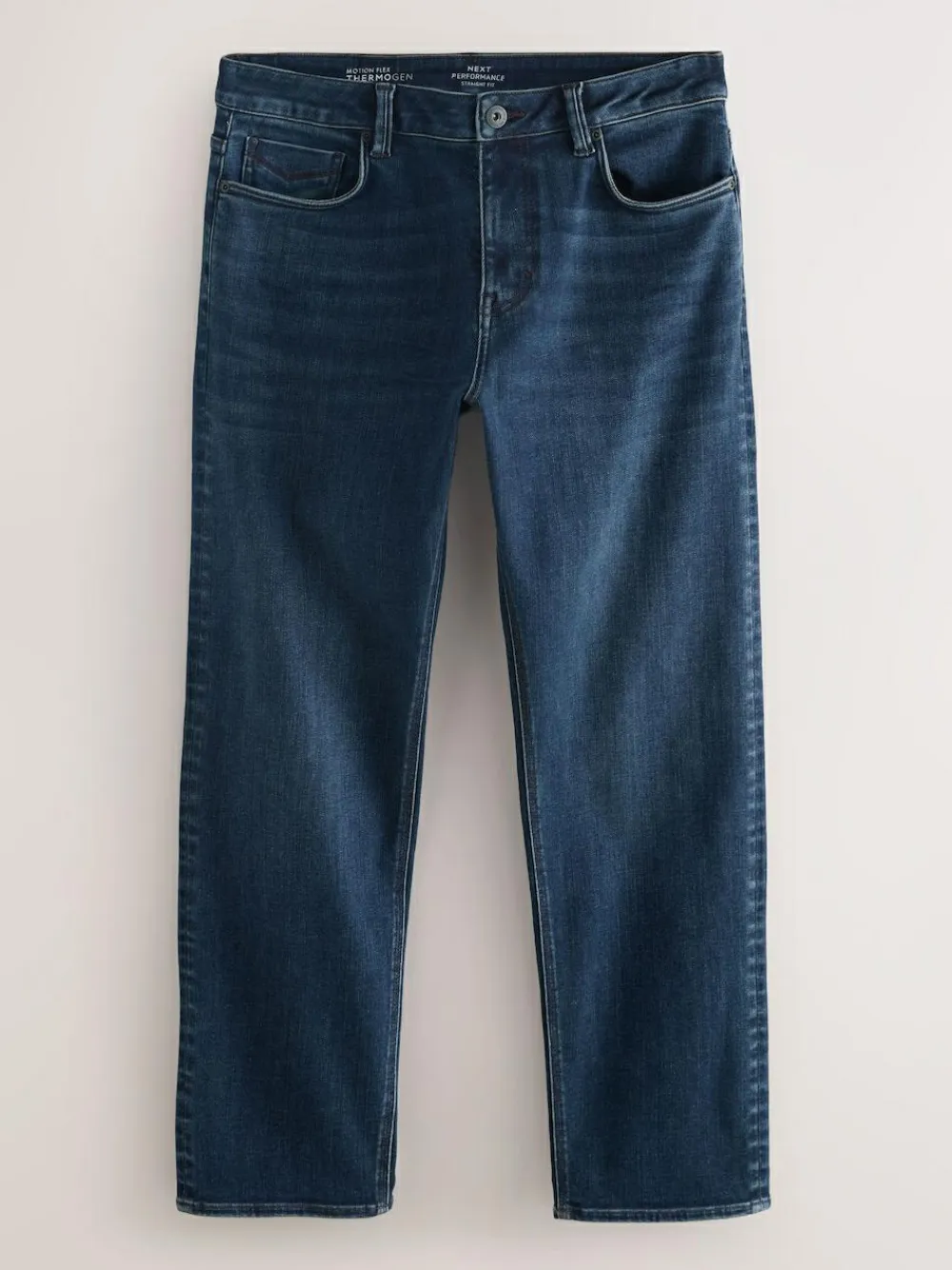 Next Dark Blue - ThermoGen Straight Fit Motionflex Jeans^ Jeans|Jeans