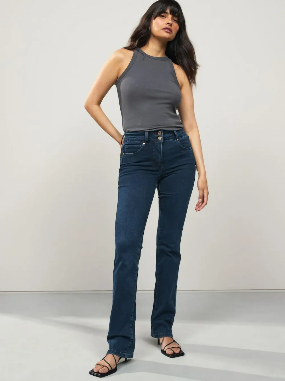 Outlet Next Lift, Slim And Shape Bootcut Jeans Dark Blue Denim