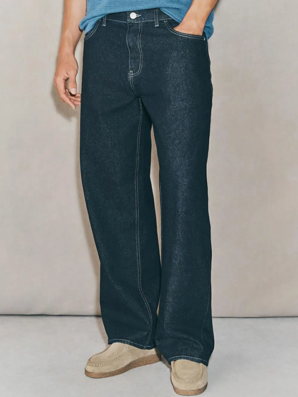Best Next EDIT Baggy Fit Jeans Dark Blue