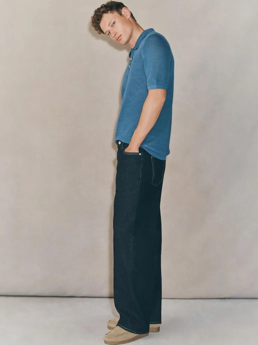 Best Next EDIT Baggy Fit Jeans Dark Blue